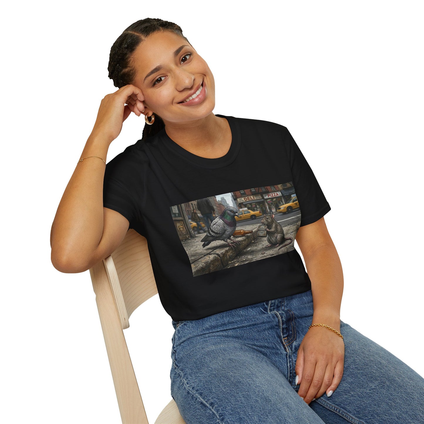 Pigeon & Rat Buddy Unisex Softstyle T-Shirt